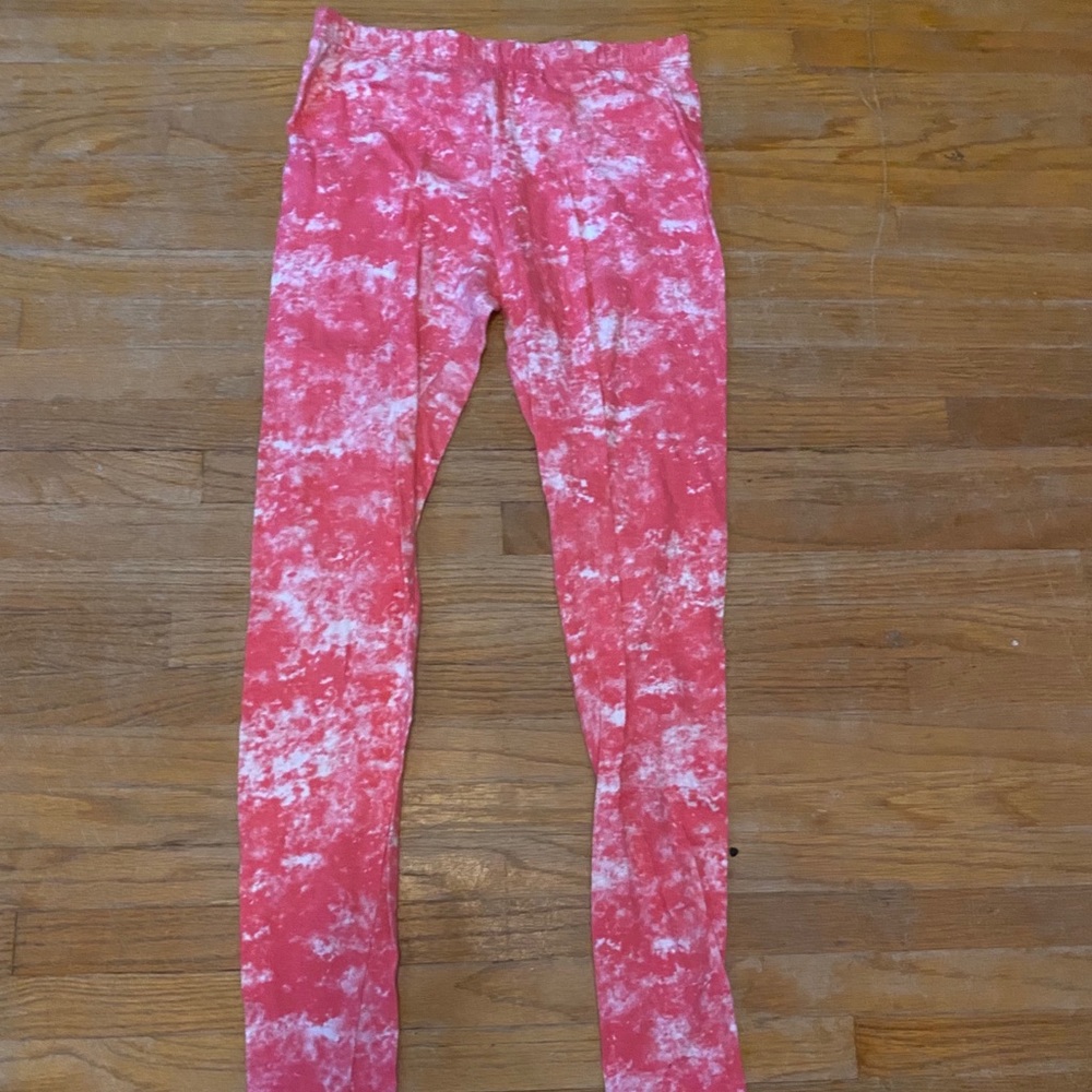 Junior’s Pink Acid wash Leggings